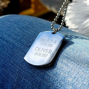 Halsband med graverad ID bricka