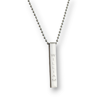 Graverat halsband Stav med egen text