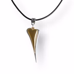 Halsband Dubbelhjärta läder