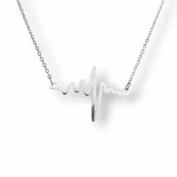 Halsband"Heartbeat" i rostfritt stål