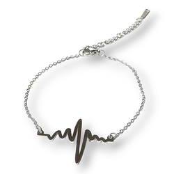 Armband "Heartbeat" i rostfritt stål