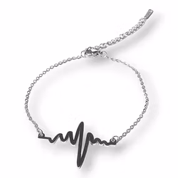Armband "Heartbeat" i rostfritt stål