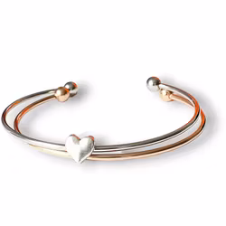 Stainless steel bracelet and heart