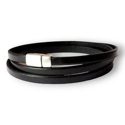 Äkta läderarmband 3 varv-finns i flera färger