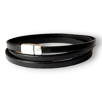 Äkta läderarmband 3 varv-finns i flera färger