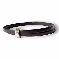 Svart läderarmband med hjärta