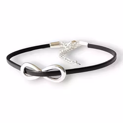 Armband läder med infinity