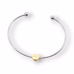 Bangle med guldfärgat hjärta