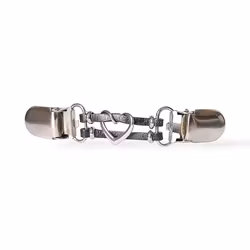 Cardigan clip / cardigan buckle with silver heart