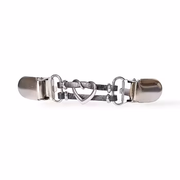 Cardigan clip / cardigan buckle with silver heart