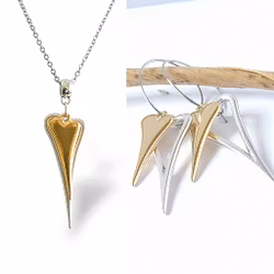 Double heart jewelery set