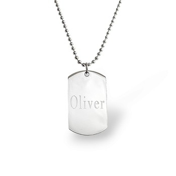 Halsband med graverad ID bricka