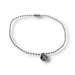 Graverat armband kulkedja med tag