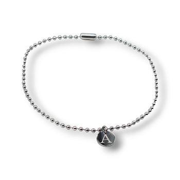 Graverat armband kulkedja med tag