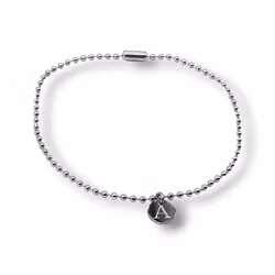 Graverat armband kulkedja med tag