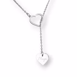 Engraved hanging hearts