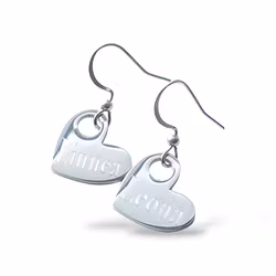 Engraved earrings Your Hearts