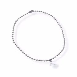 Graverat armband kulkedja med tag
