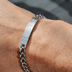 Engraved bracelet for men