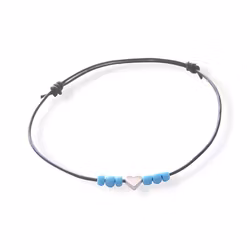 Little Heart with pearls anklet