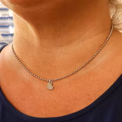 Graverat halsband Dina små Hjärtan kulkedja