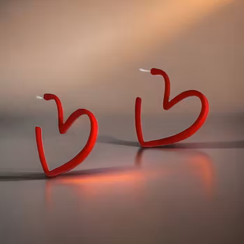 Örhänge Red Heart