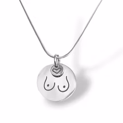 Love your boobs! Necklace Laser engraved