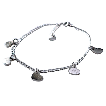 Graverat armband Dina Hjärtan