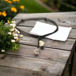 Halsband Lilla hängande hjärtat