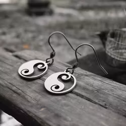 Örhänge Yin och Yang