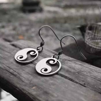 Örhänge Yin och Yang