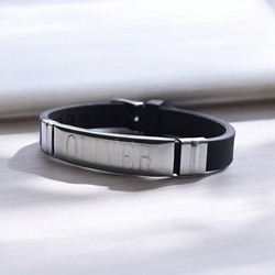 Graverat armband silikon