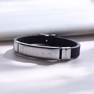 Graverat armband silikon