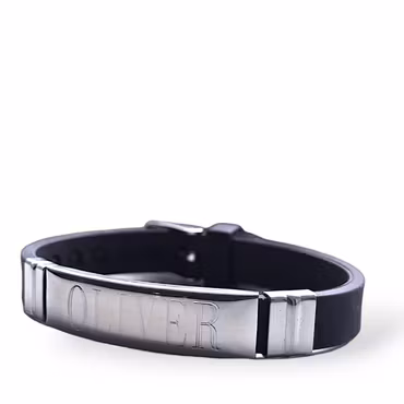Graverat armband silikon
