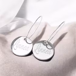 Engraved Name Earrings