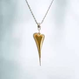 Necklace Double heart chain