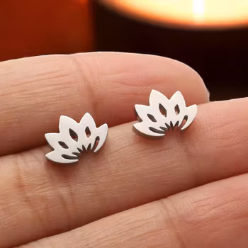 Lotusblommor i rostfritt stål - Små & eleganta