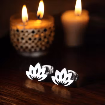 Lotusblommor i rostfritt stål - Små & eleganta