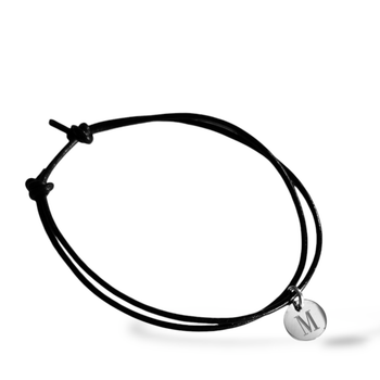 Läderarmband med graverad tag