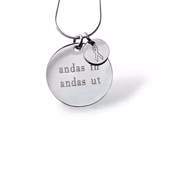 Graverat andas med ribbon