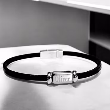Läderarmband med gravyr