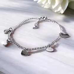 Graverat armband Dina Hjärtan