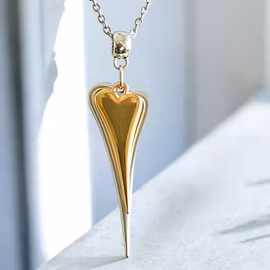 Necklace Double heart chain