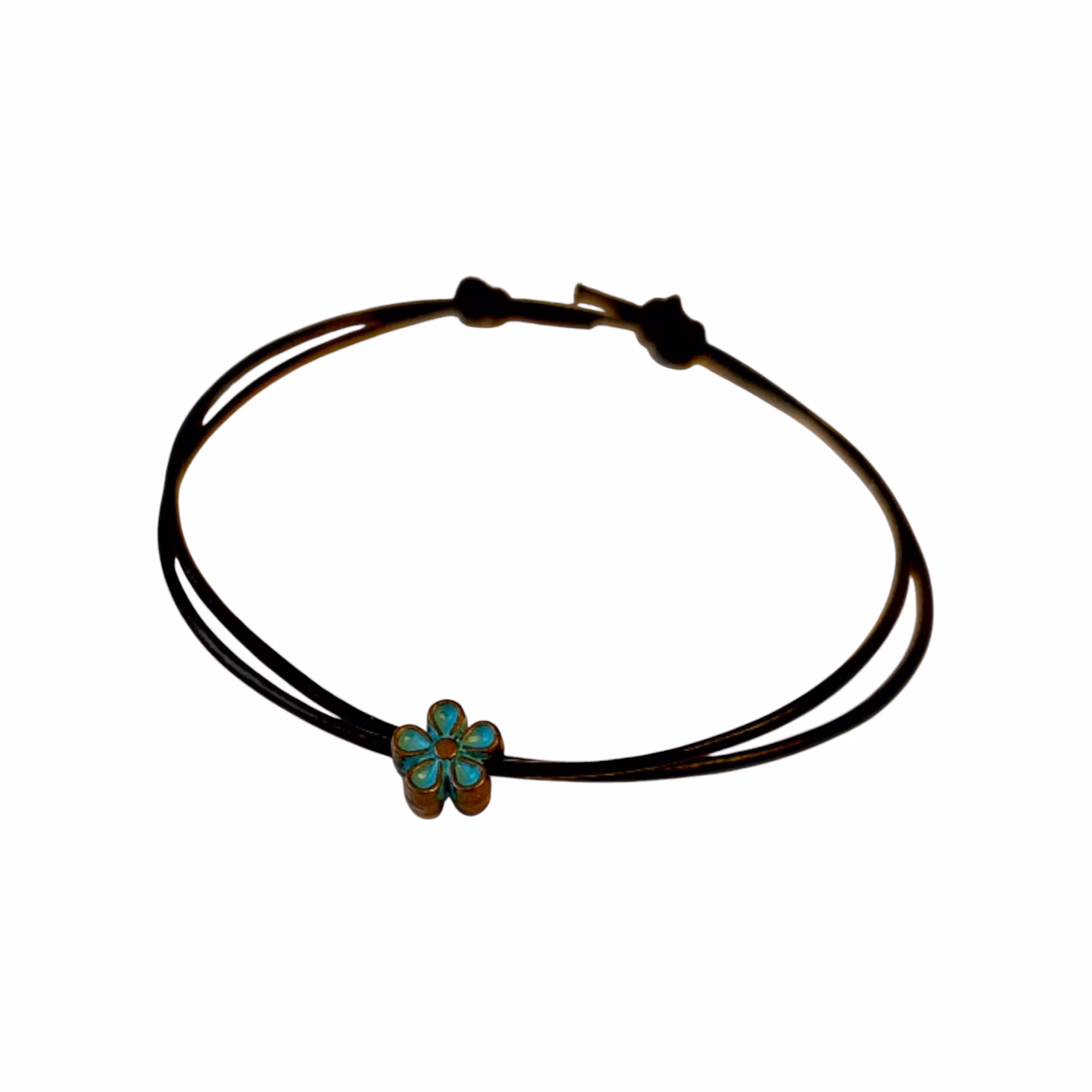 Fotlänk läder Lilla Blomman