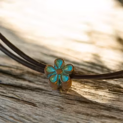 Fotlänk läder Lilla Blomman