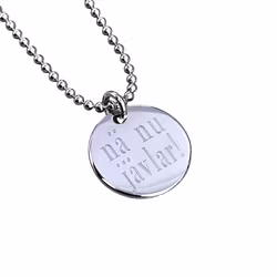 Graverar halsbandet " nä nu jävlar!