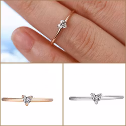 Ring Heart Zirkona