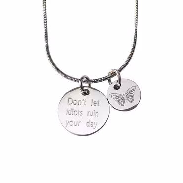 Graverat halsband Idiots