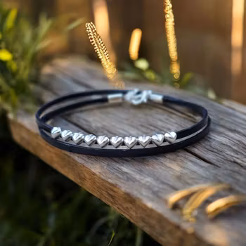 Anklet Heart to Heart - available in several colors