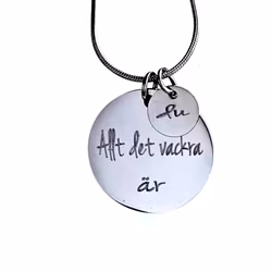 Graverat smycke Allt det vackra